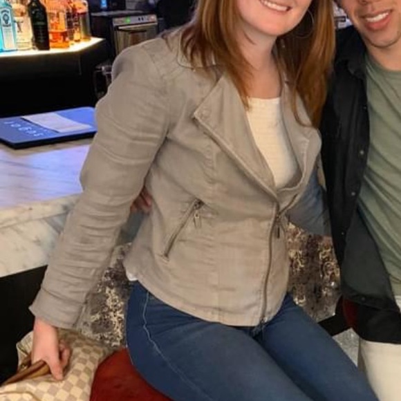 SOLD Anthropologie Level 99 size xs light gray moto jacket - Picture 7 of 7